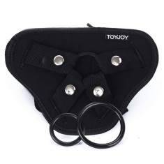 Hamuri pentru dildo - ToyJoy Get Real Ham Strap-on cu Partea Frontala Mai Mare si Captusita
