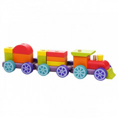 Jucarie din lemn - Cubika - Tren Rainbow Express | Cubika