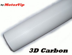 Rola folie carbon 3d - 30M x 1.28 Alb - RFC78527 foto