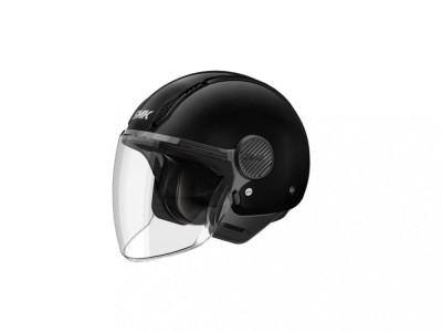 Cască moto open face SMK LAMINAR SOLID, NEAGRĂ Mărimea M, Unisex, foto