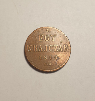 1 Egy Krajczar 1849 NB Baia Mare RARA foto
