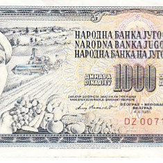 M1 - Bancnota foarte veche - Fosta Iugoslavia - 1000 dinarI - 1981