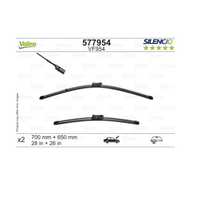 Set 2 buc. stergatoare parbriz Silencio VW CRAFTER, 02.2017-, MAN TGE, 11.2016-, 700+650 mm,