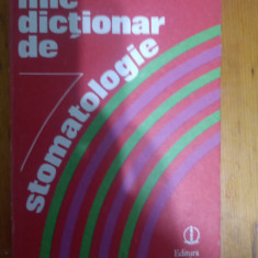 Mic dictionar de stomatologie-Gafar Memet,Gloria Radu,Elena Stanciu