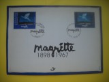 HOPCT PLIC S NR FDC 988 MAGRITTE 1898-1967-/ 1998 -EMISIUNE COMUNA FRANTA -BELGIA -CARTON MAXIMA 21/15 CM