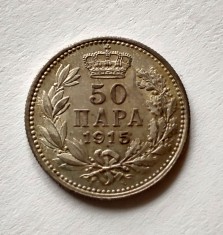 Serbia - 50 Para 1915 - Argint foto