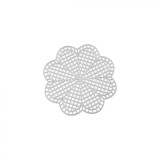 Plasa din plastic pentru brodat si tapiko, 8 cm, Floare alba, Crisalida