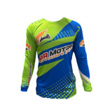 Cumpara ieftin Bluza Motocross/Enduro SHR Motors albastru cu verde personalizabil, Non Brand