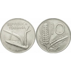 Italia 1967 - 10 lire, circulata