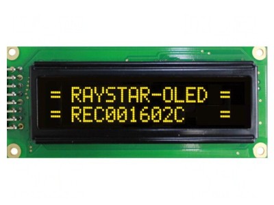 Afișaj OLED Alfanumeric 16x2 Galben 85x36x10mm foto