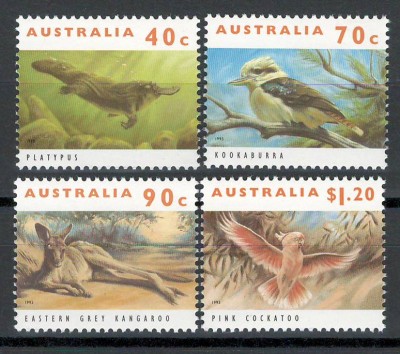 Australia 1993 Mi 1364/67 MNH, nestampilat - Animale pe cale de disparitie foto