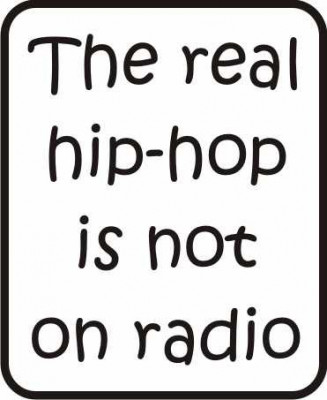 Sticker Auto The Real Hip Hop Is Not On Radio foto