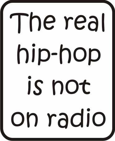 Sticker Auto The Real Hip Hop Is Not On Radio