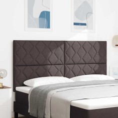 vidaXL Tăblie cap cu lumini cu bandă LED Maro 180 cm țesătură 3338543