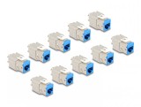 Set 10 buc modul keystone RJ45 LSA Cat.6A toolfree Albastru, Delock 88113