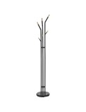 Cuier pom metalic SL Sander, 6 agatatori, suport umbrela, negru