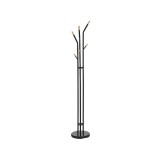 Cuier pom metalic SL Sander, 6 agatatori, suport umbrela, negru