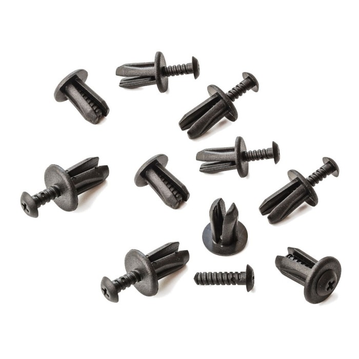 Set 10 clema fixare plastic Mercedes Clasa C (W202), Clasa S (W126/C126) 80-91, W123, W124/E-Class, ornamente praguri exterioare