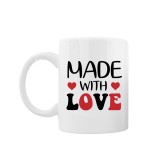 Cana alba personalizata made with love, INOVATIX&reg;. 330ml
