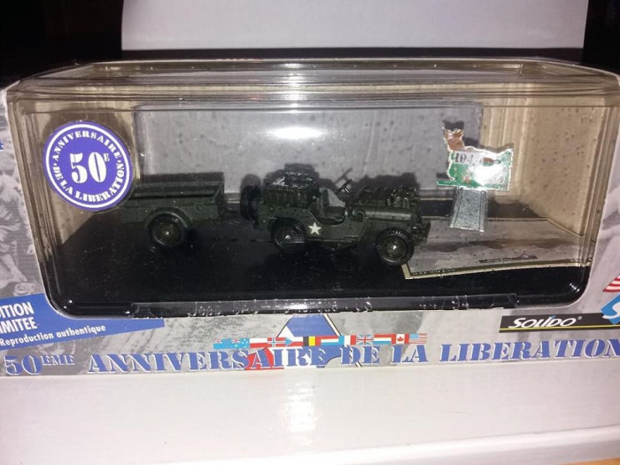 Macheta Jeep SAS Remorque US - SOLIDO scara 1:43