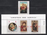Dominica 1968 - Crăciun - Picturi de Raphael și Școala Bizantină, MNH