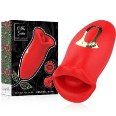 Stimulator clitoris limba vibratoare MIA - SICILIA DOUBLE PLEASURE VIBRATING + foto