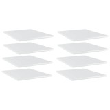 vidaXL Plăci bibliotecă, 8 buc. alb extralucios, 40 x 50 x 1,5 cm, PAL 805197