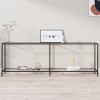 VidaXL Masă consolă, transparent, 220x35x75,5 cm, sticlă securizată 331710
