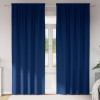 Perdele cu perdele 2 pcs Albastru &icirc;nchis Poliester