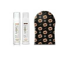 Pachet Promo St Moriz Autobronzare Profesionala Spuma Medium + Spuma Dark + Manusa foto