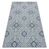 Covor sisal Color 19247/699 Pătrate Caro Superficial albastru, 200x290 cm, Dreptunghi