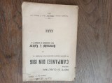 GENERAL I.CULCER - NOTE SI CUGETARI ASUPRA CAMPANIEI DIN 1916*** 1919