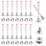 Set 200 Cuie tip surub cu piulita M8, HAWIRE, otel galvanizat, 16mm, 42mm