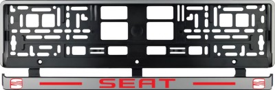 Set 2 bucati, suport numar inmatriculare argintiu Seat II foto