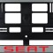 Set 2 bucati, suport numar inmatriculare argintiu Seat II
