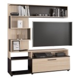 Cumpara ieftin Ansamblu Comoda TV Jasper Wenge 151.5x37.5x169.5 cm