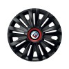 Set 4 Capace Roti pentru BMW Nou, model Royal Black Cu Inel Rosu, R16, BMW