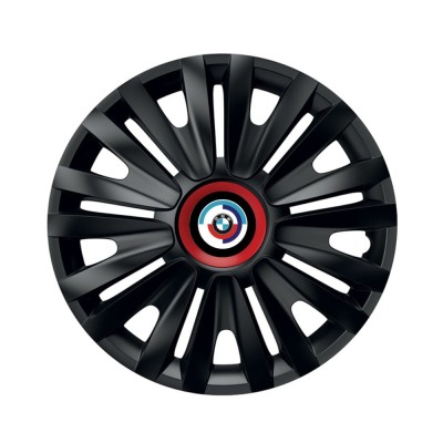 Set 4 Capace Roti pentru BMW Nou, model Royal Black Cu Inel Rosu, R16, BMW foto