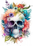 Cumpara ieftin Sticker decorativ, Craniu, Multicolor, 82 cm, 1274STK