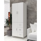 Dulap 3Usi -3S, 70x 35x 180 cm Alb