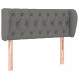 Cumpara ieftin Tablie de pat cu aripioare gri inchis 103x23x78/88 cm textil