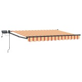 vidaXL Marchiză retractabilă manuală cu led-uri Multicolour 3,5 x 2 m 3419387
