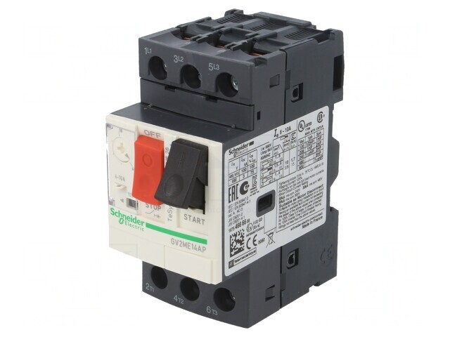 &Icirc;ntrerupător Motor 3/4kW 230-690V pentru Șină DIN IP20 GV2ME14AP