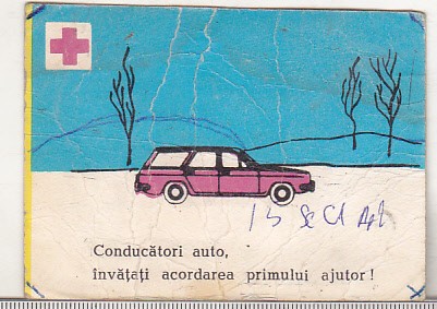 bnk cld Calendar de buzunar - 1979 - Comitetul Jud Crucea Rosie Tulcea