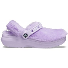 Saboți Crocs Classic Fur Sure Mov - Lavender