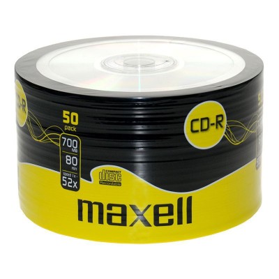 Cd-r maxell 700mb 52x spindle 50 foto