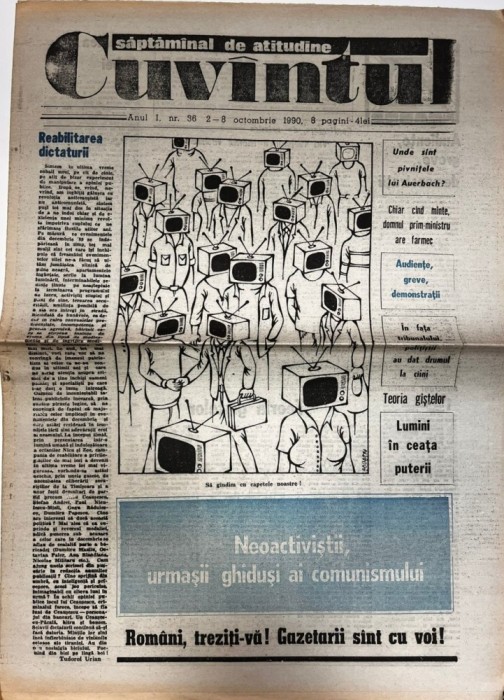 Cuvantul, nr. 36, 2-8 octombrie 1992