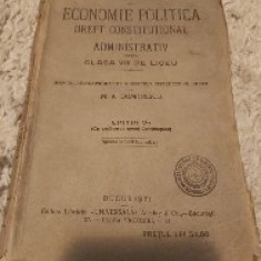 Elemente de economie politica ,drept constitutional si administrativ