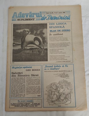 ADEVĂRUL DE DUMINICĂ (4 martie 1990) Anul I nr. 9 foto
