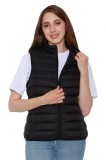 Cumpara ieftin Vesta Dama KYMAXX Anna FX702 Neagra, Matlasata, Slim Fit, Puffer, Water Repellent, Buzunare Fermoar, Guler Inalt